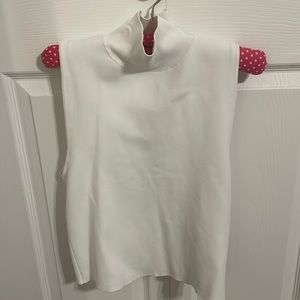 Alice + Olivia White Classic Mock Neck Tank size M